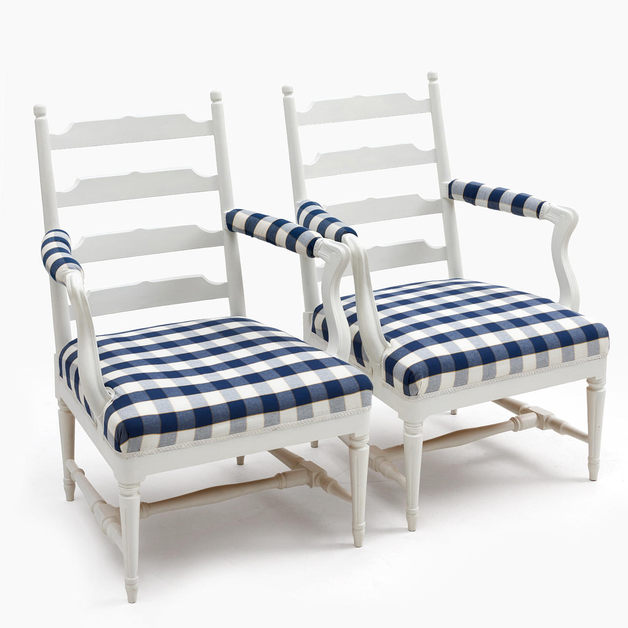 LÆNESTOLE, et par, Gripsholmsmodell, 1900-tallet.