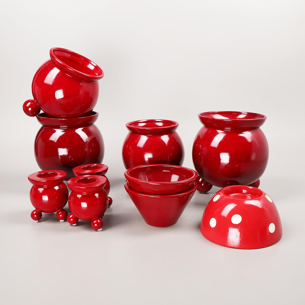 OUTER LINING, CANDLESTICKS, BOWLS, Christmas, earthenware, Wikholmform.