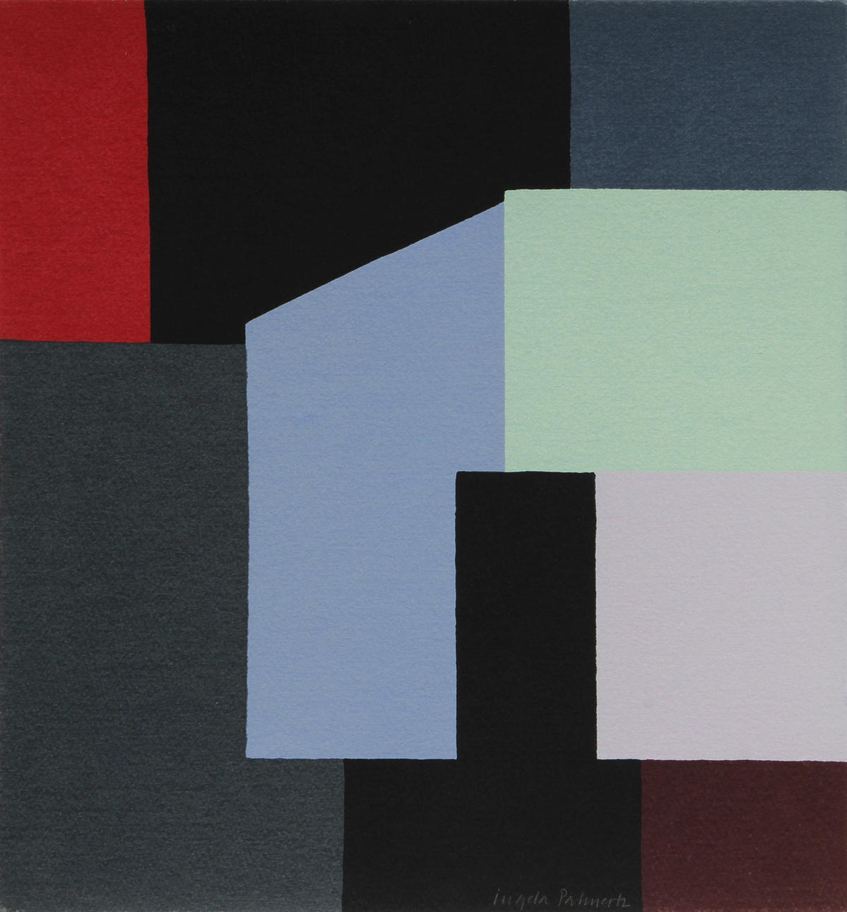 INGELA PALMERTZ. "Stad 1", färgserigrafi, signerad och numrerad IX/XIII.