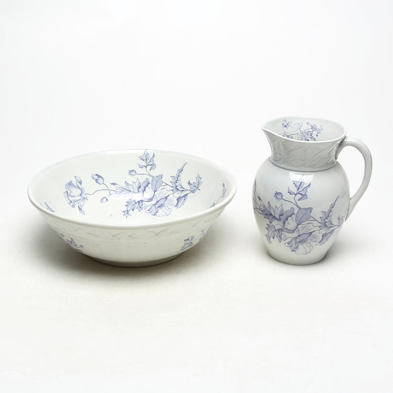 2 pieces of flintware, Rörstrand, antique.