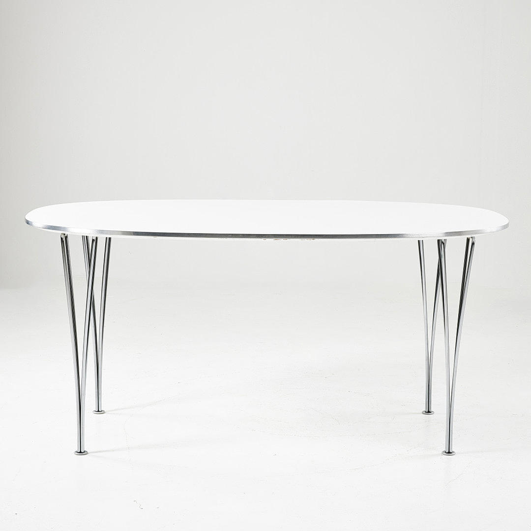 BRUNO MATHSSON. PIET HEIN, A “Superellipse” dining table, for Fritz Hansen 1987.