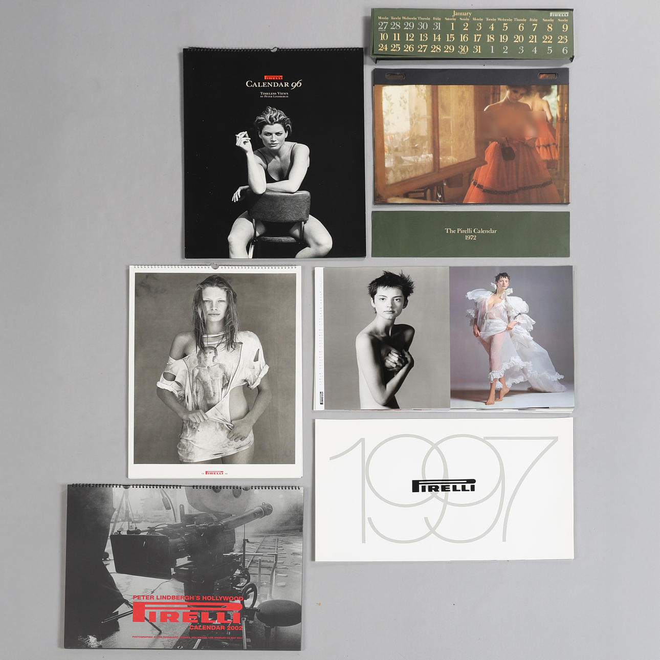 PIRELLI CALENDARS 1972, 1996, 1997, 1998 & 2001 (5).