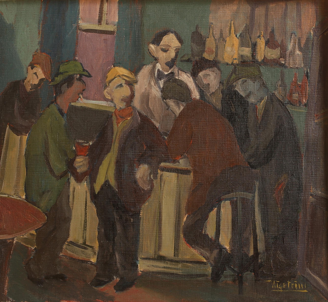 UNIDENTIFIED ARTIST, oil on canvas, signed Wigström.