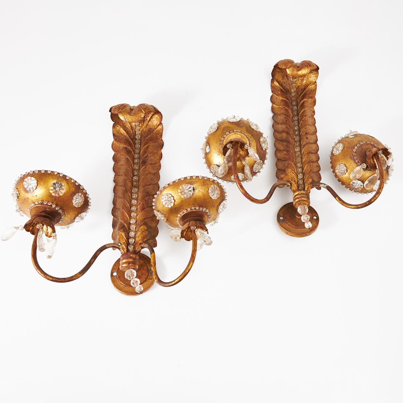 A pair of 1940's wall sconces.