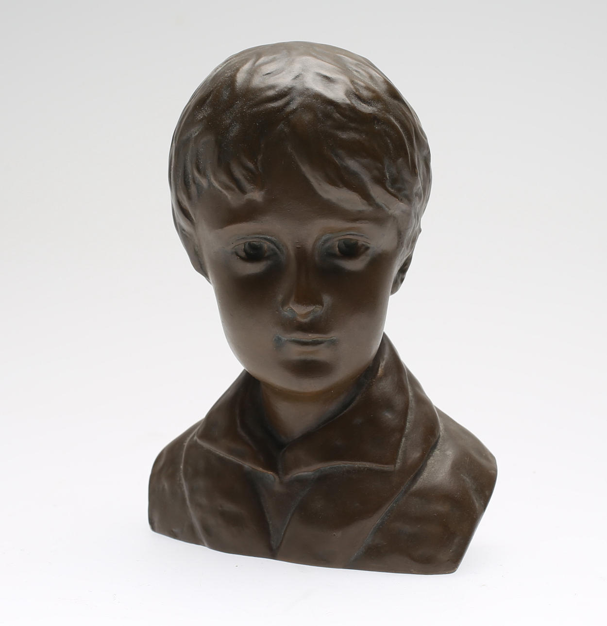 CARL BUDDE-LUND. Byst av pojke, gips, Danmark.