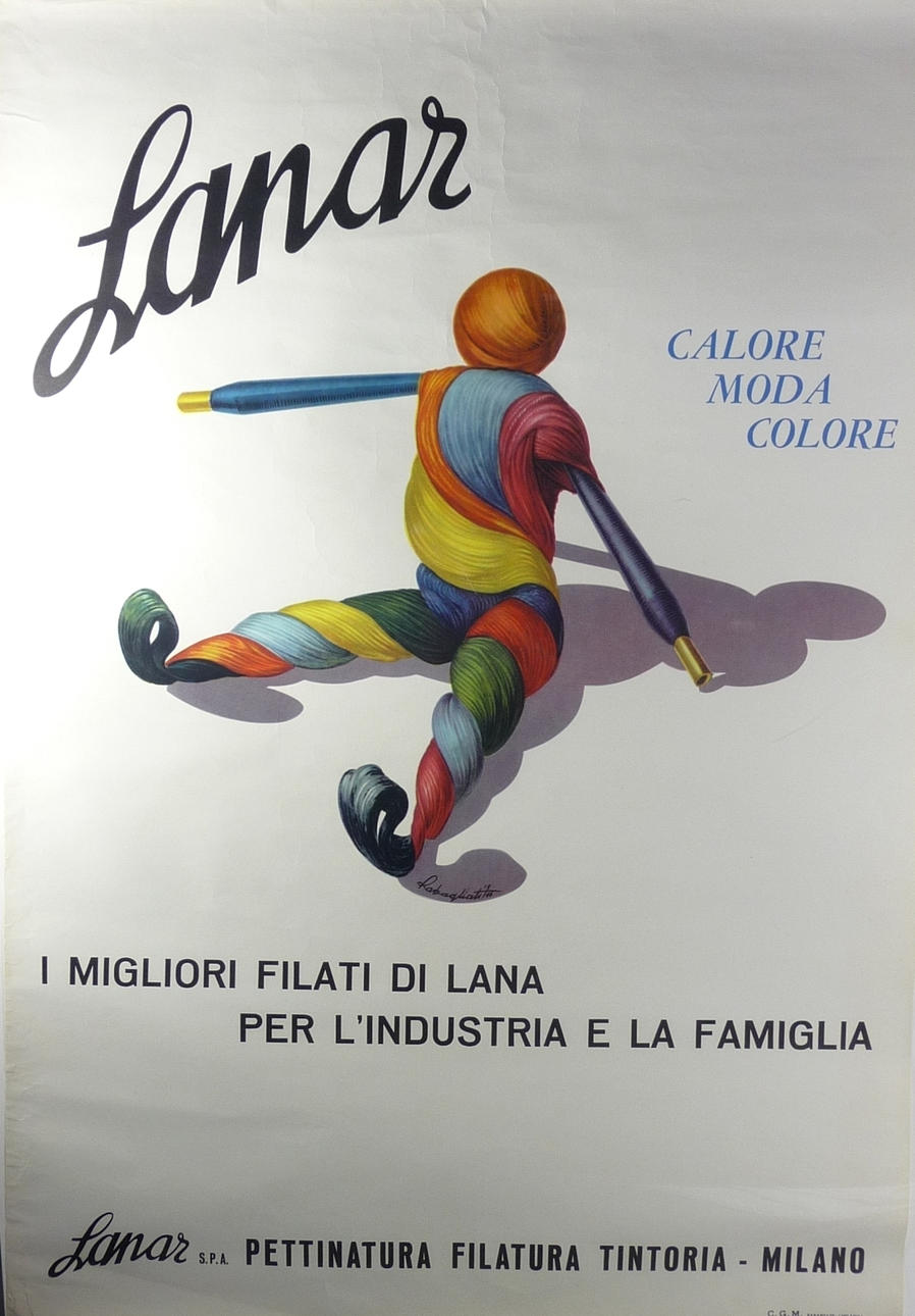 FERNANDO REBAGLIATI, reklamaffisch ”Lanar”, 1946.