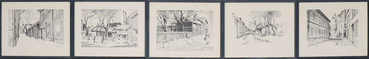 GÖSTA OTTOSON. Lithographs, 5 pcs.