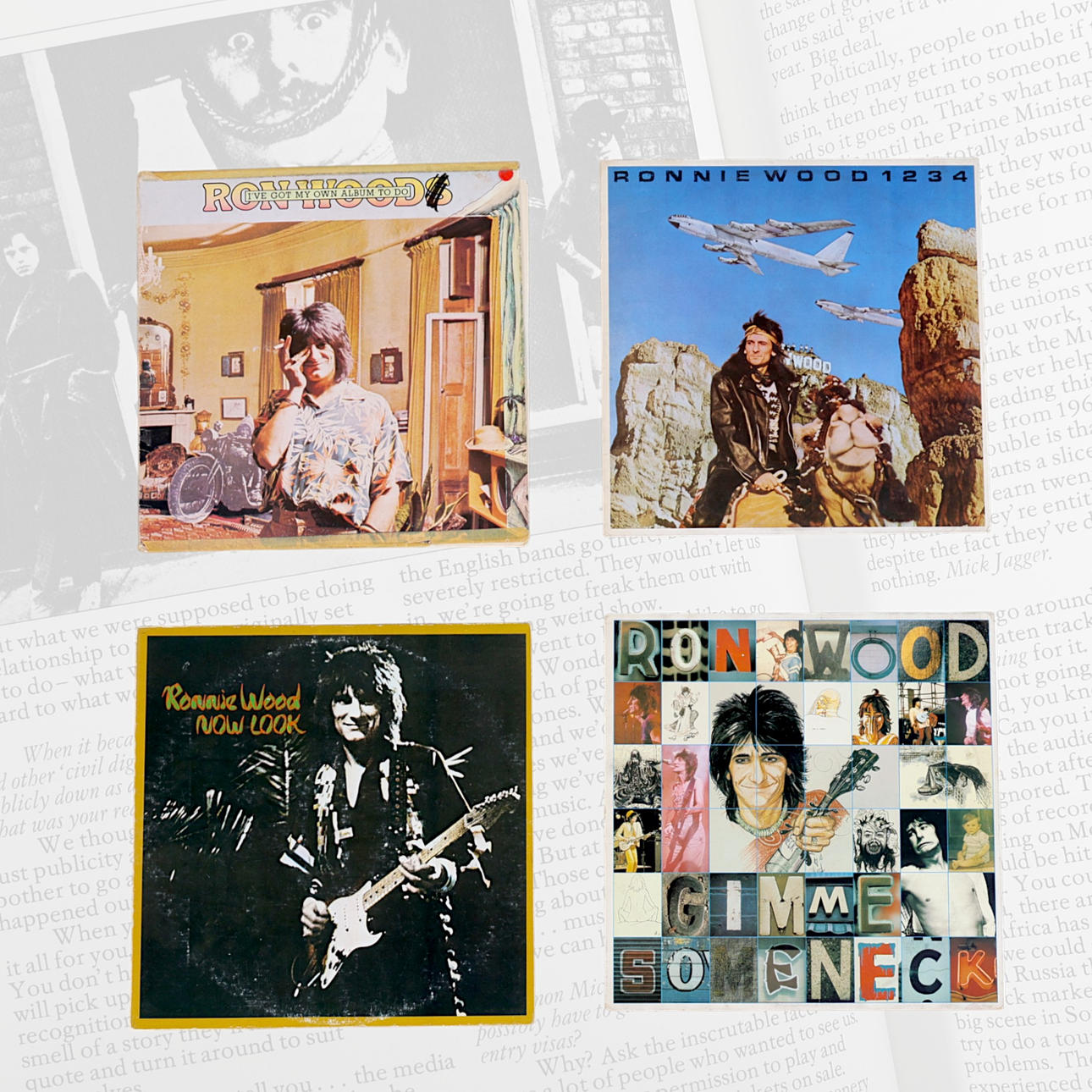 LPs, 4 pcs, Ronnie Wood.