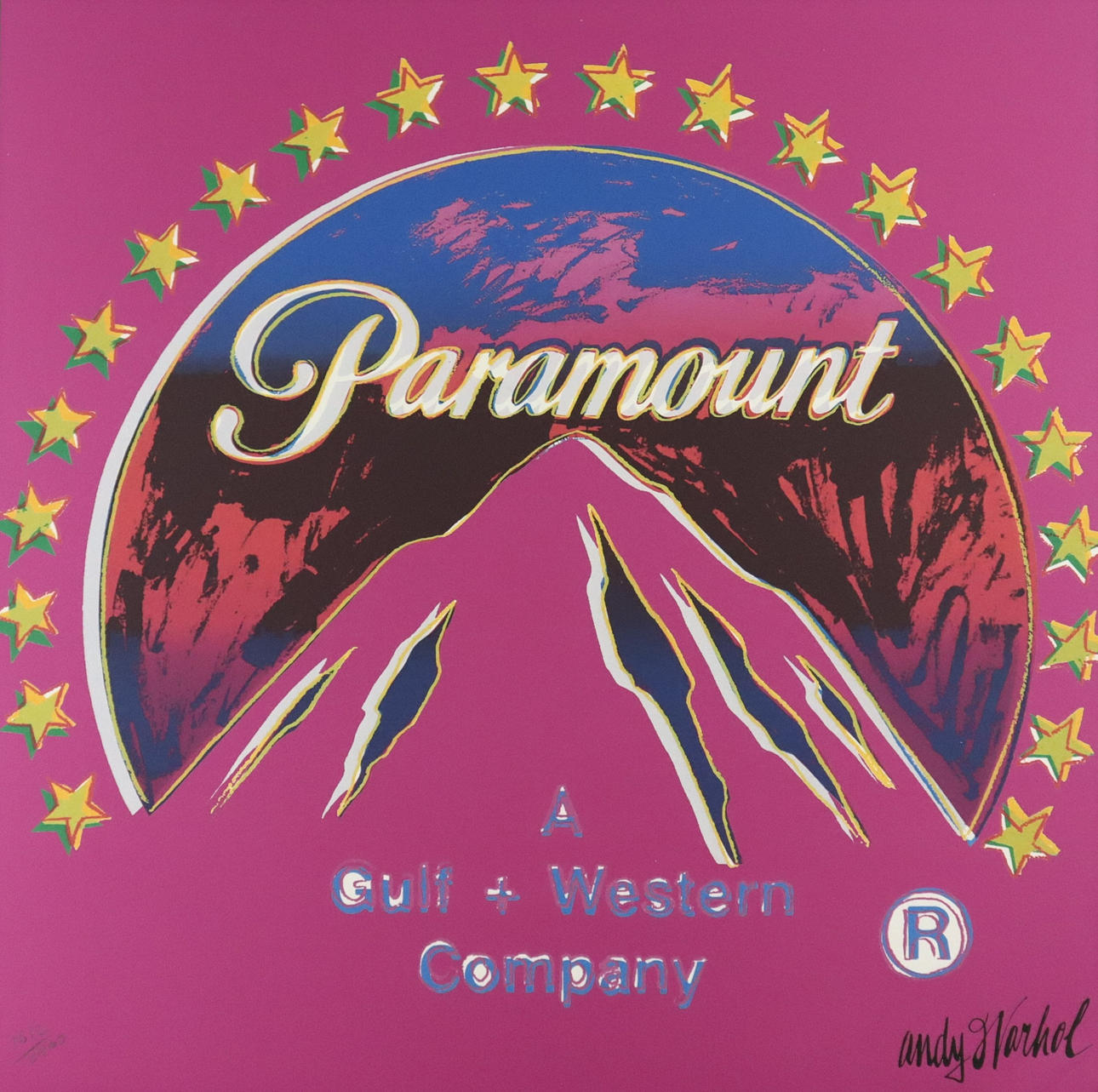 - “PARAMOUNT”, Andy Warhol motif, granolithography on sturdy paper.