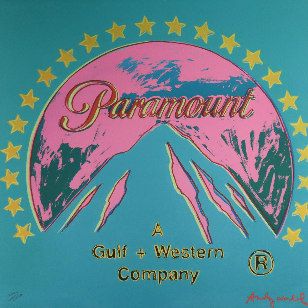 - “PARAMOUNT”, Andy Warhol motif, granolithography on sturdy paper.