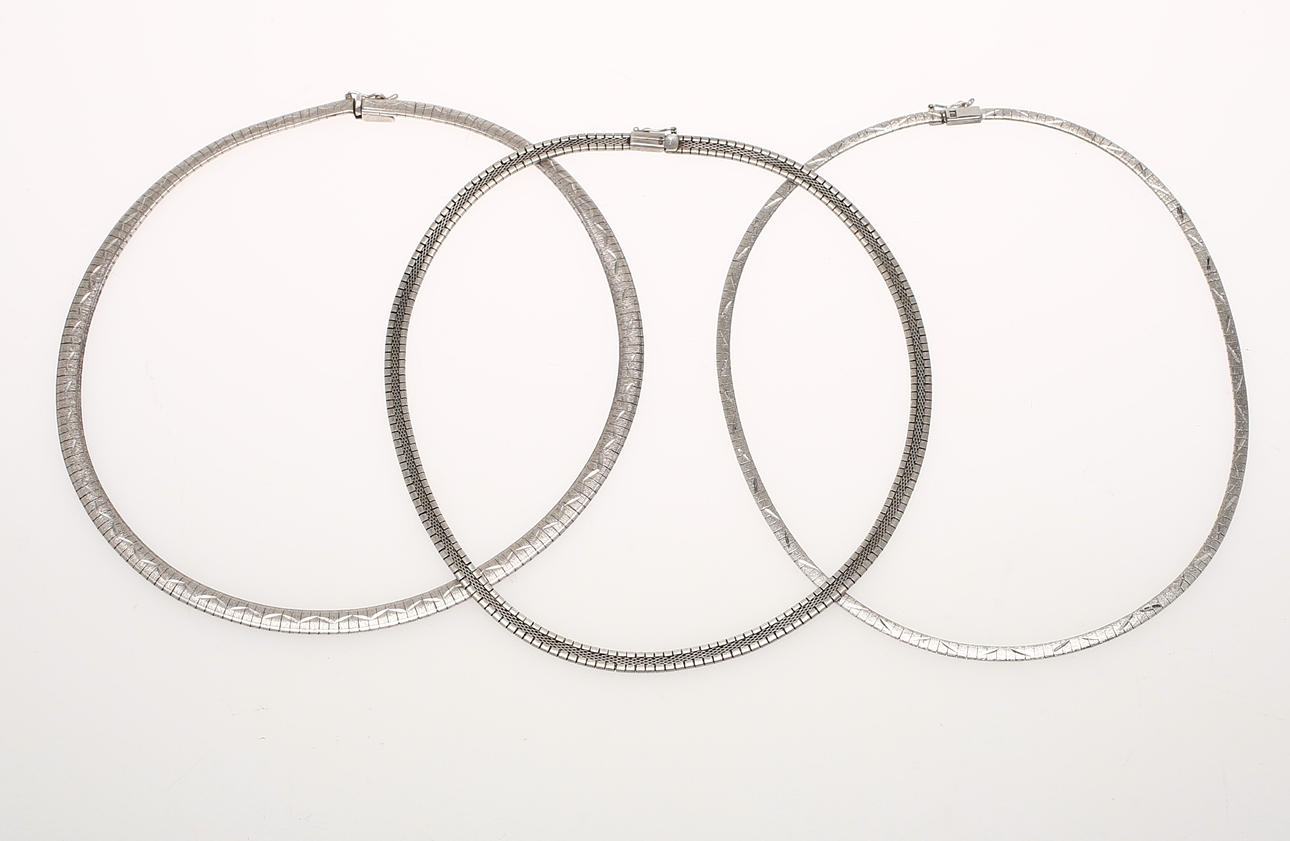 COLLIER, 3 st, silver.