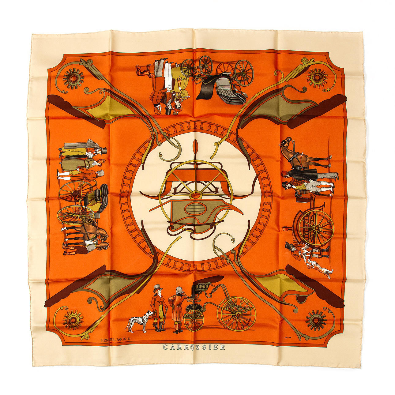 HERMES. bufanda, «Carrossier».