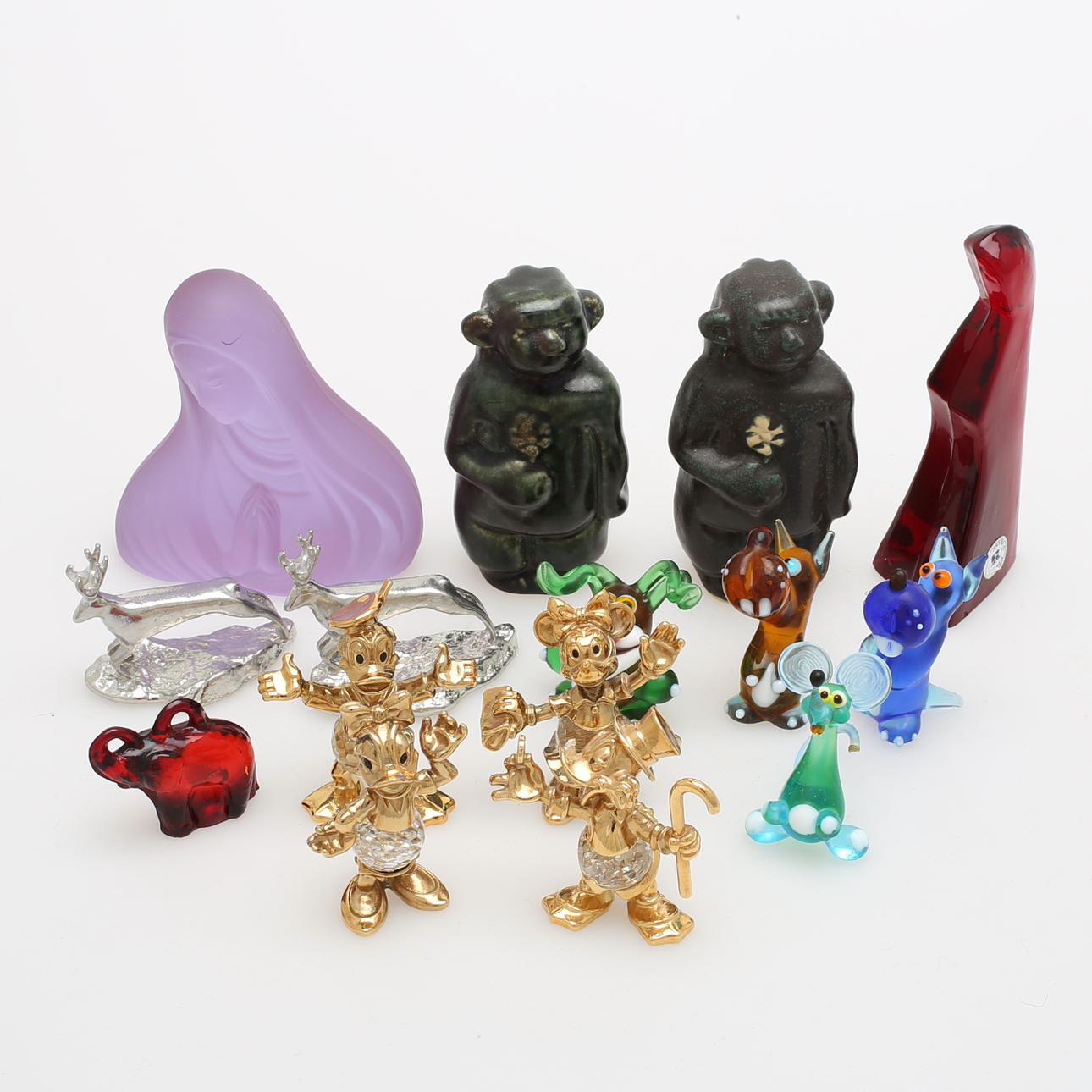 FIGURINER, MINIATYRER, 15 st, Åke Holm, Disney Lencia, Rejmyre m.m.