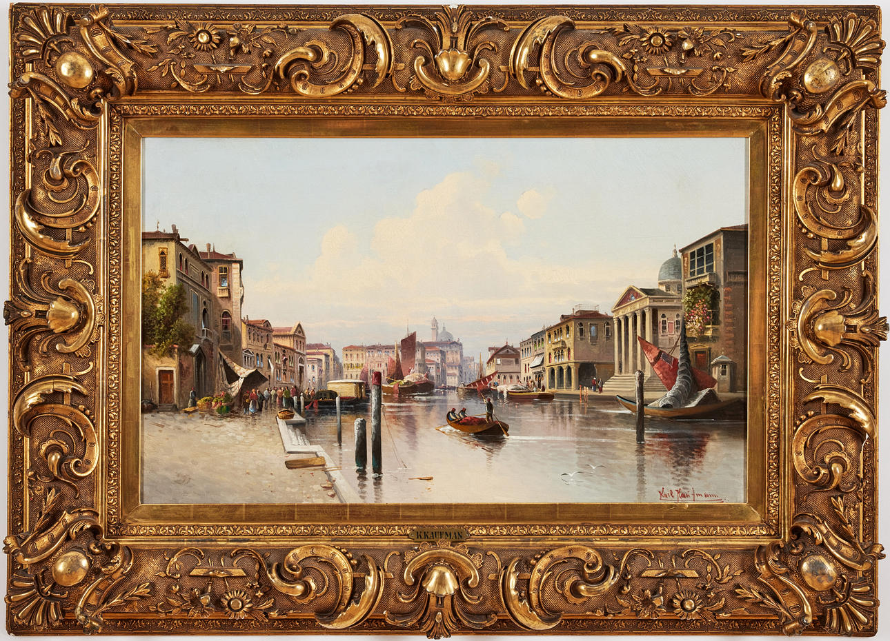 KARL KAUFMANN. Venice, oil on canvas, signed.