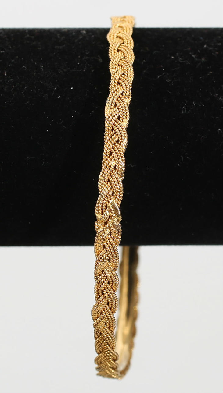 ARMBAND, 18K guld, stelt, 17,7 gram.