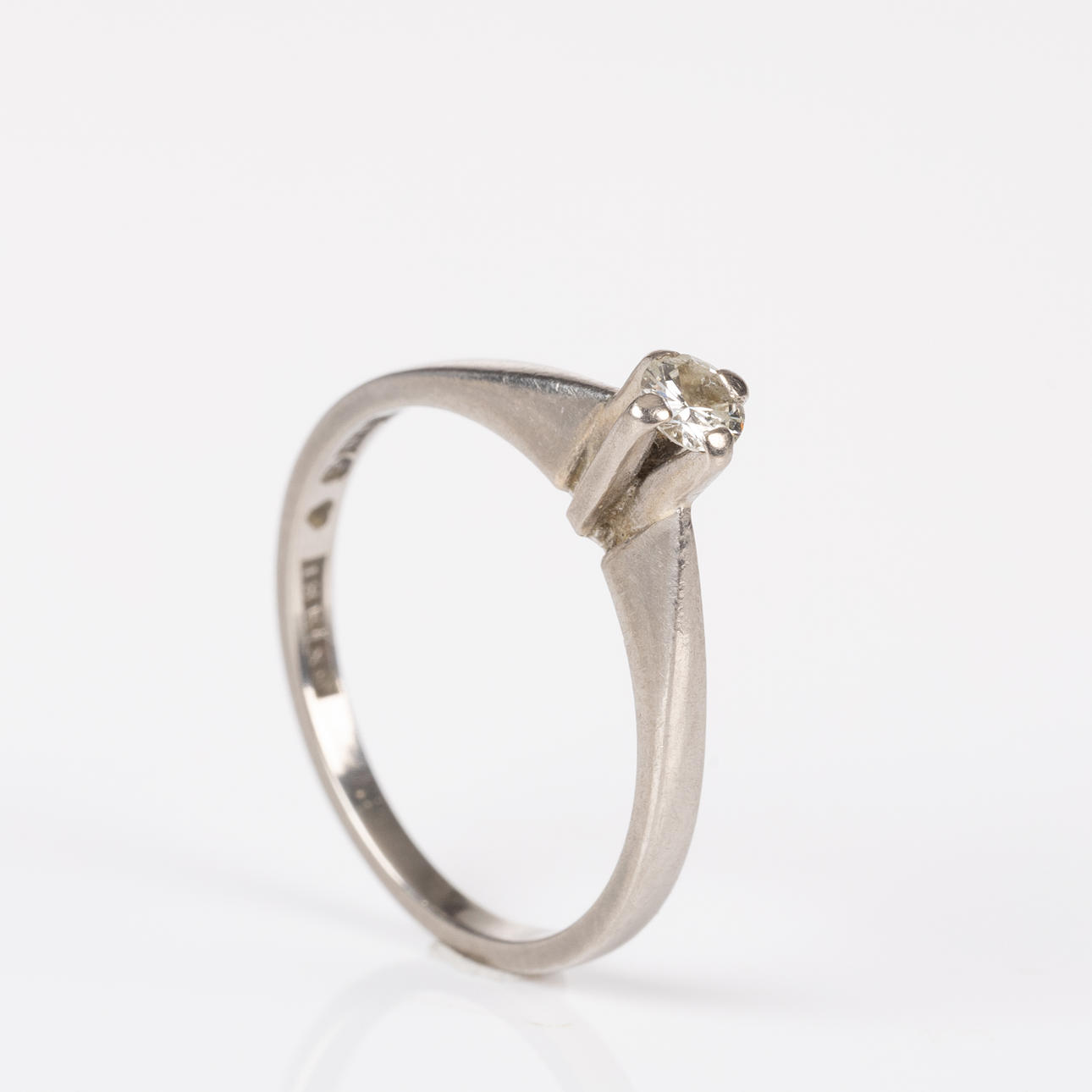 RING, 18K white gold, Brilliant diamond 0,15 ct.