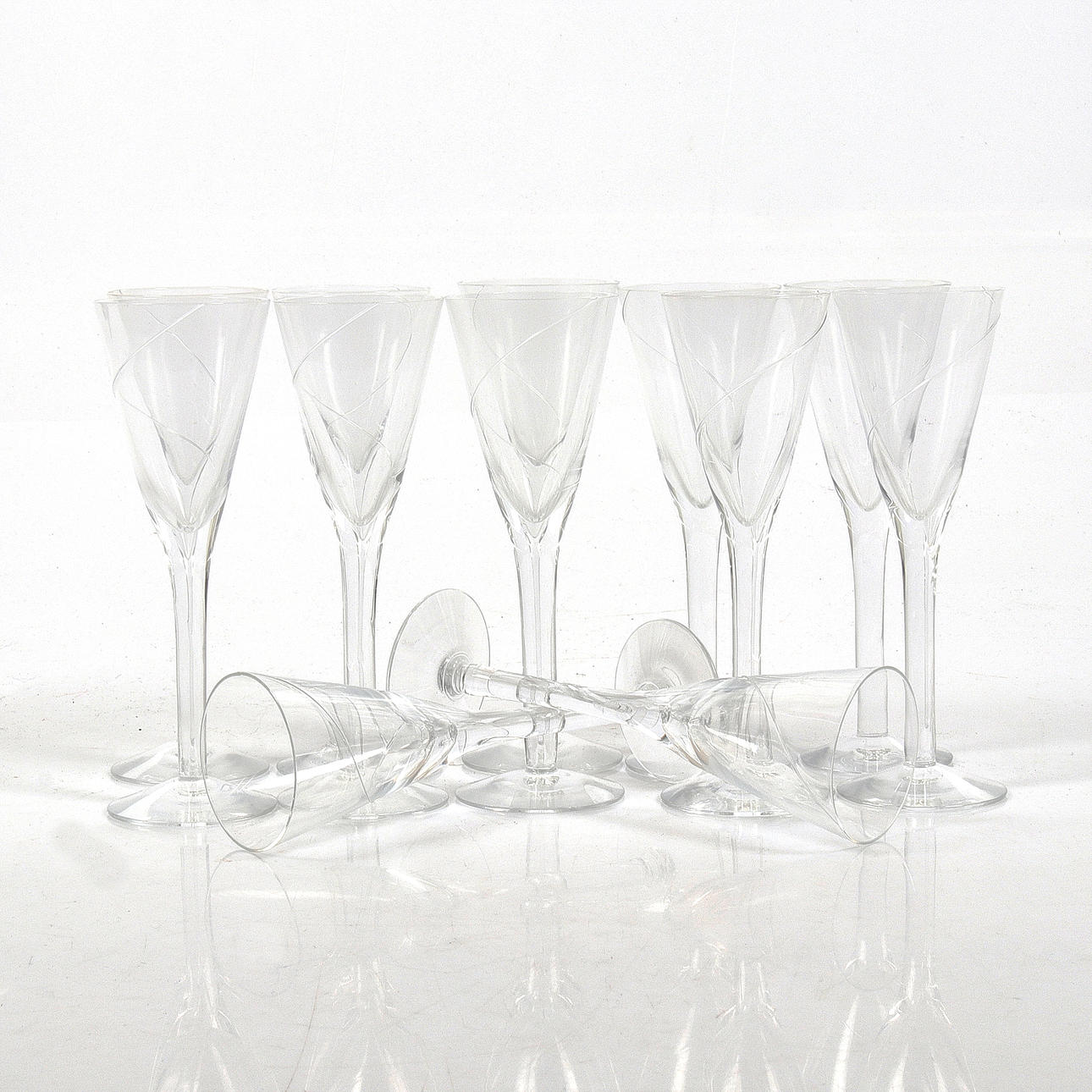 ANNA EHRNER. Snapsglas, 12 st. Kosta Boda.