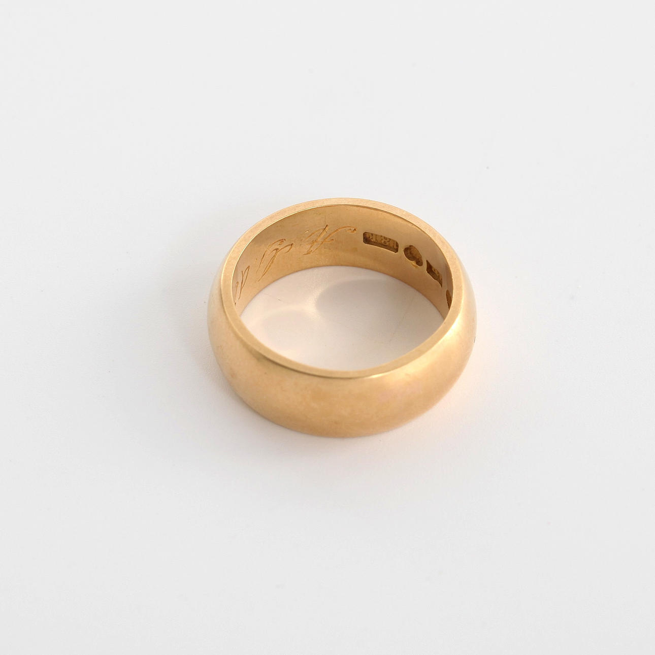 SMOOTH RING, 18K gold, 1900.
