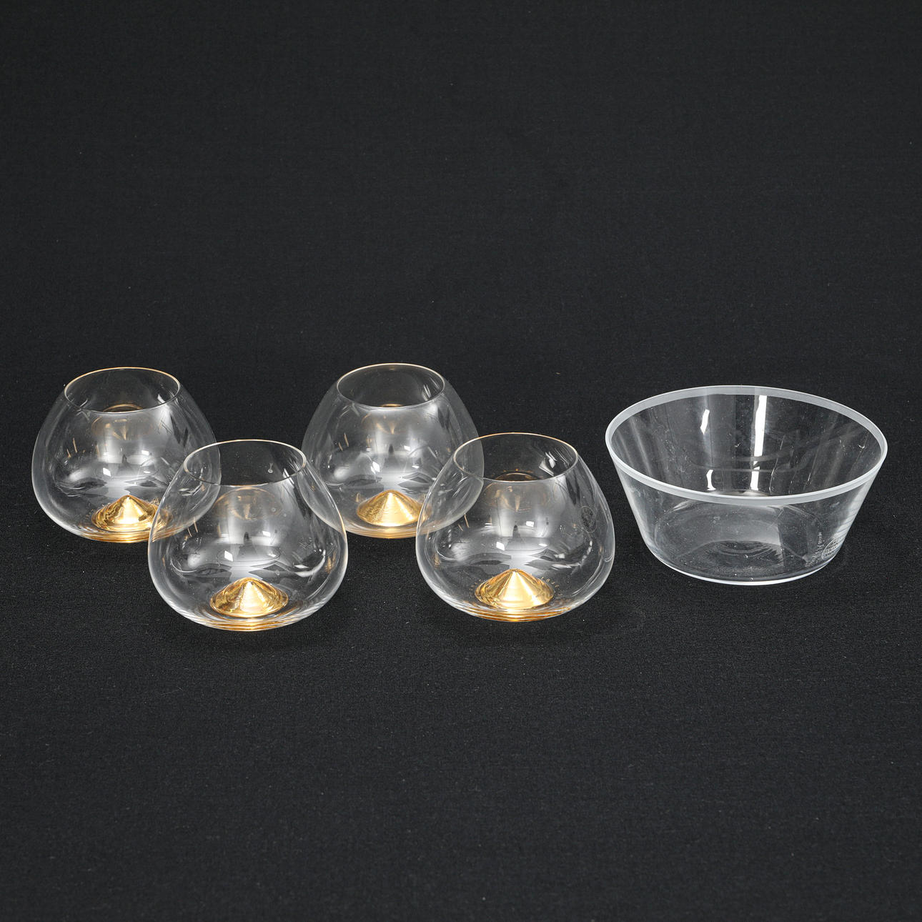 INGEGERD RÅMAN. glas, 5 delar, Skruf Sweden I Råman design. Glas
