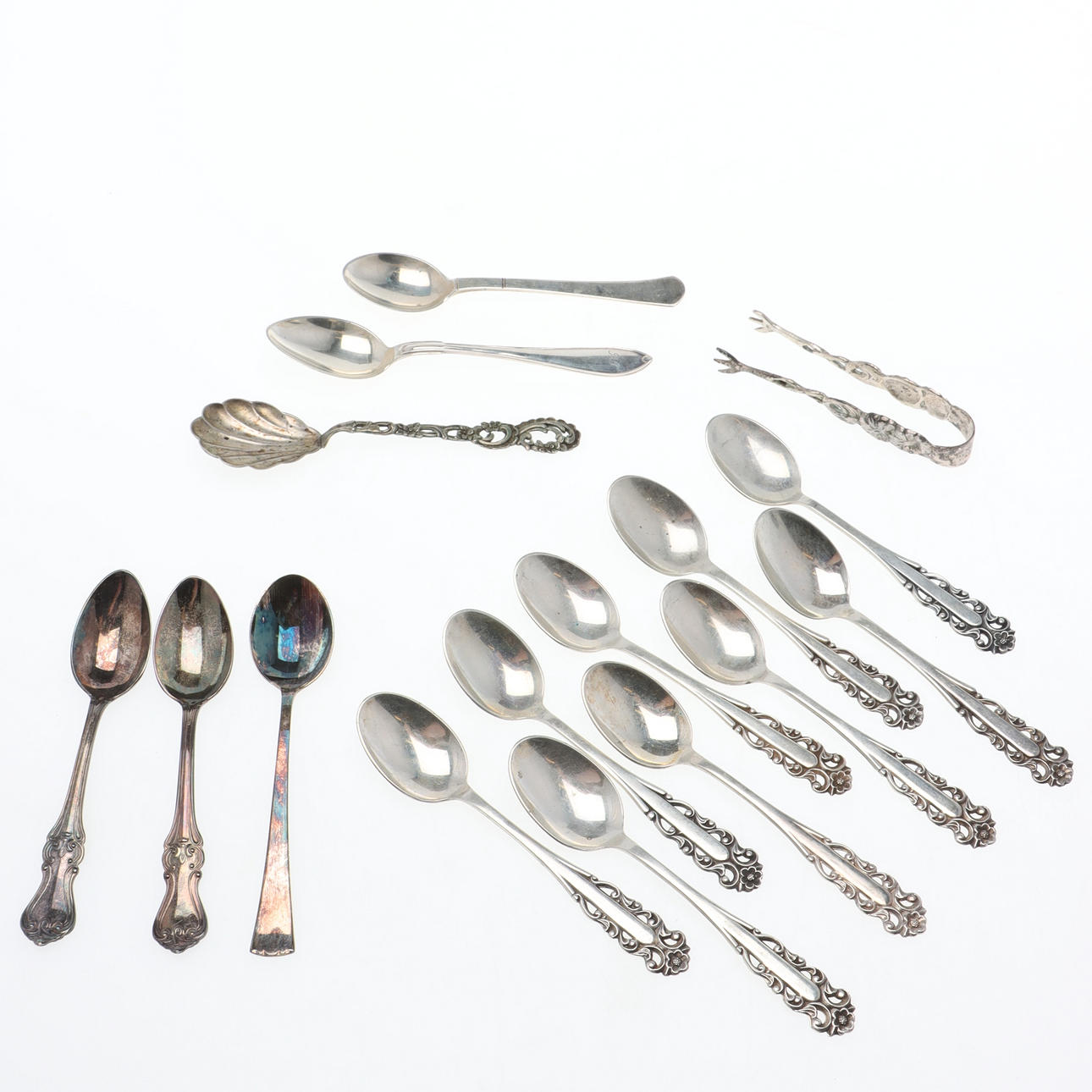 CUTLERY PARTS, 16 pcs, silver.