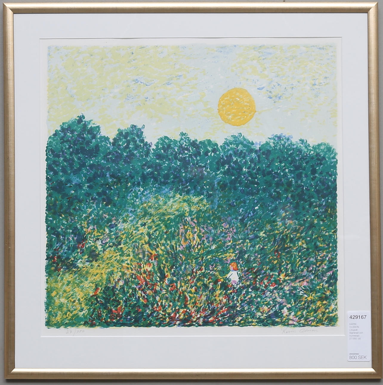 KARIN OLSSON. Litografi. Signerad och numrerad 27/350.