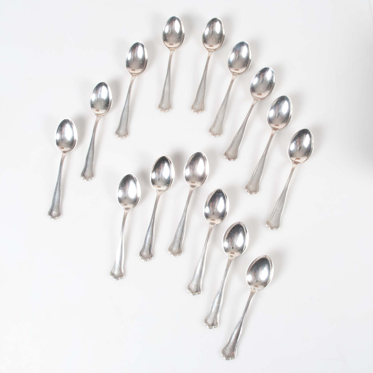 COFFEE SPOONS, SILVER 365 G.