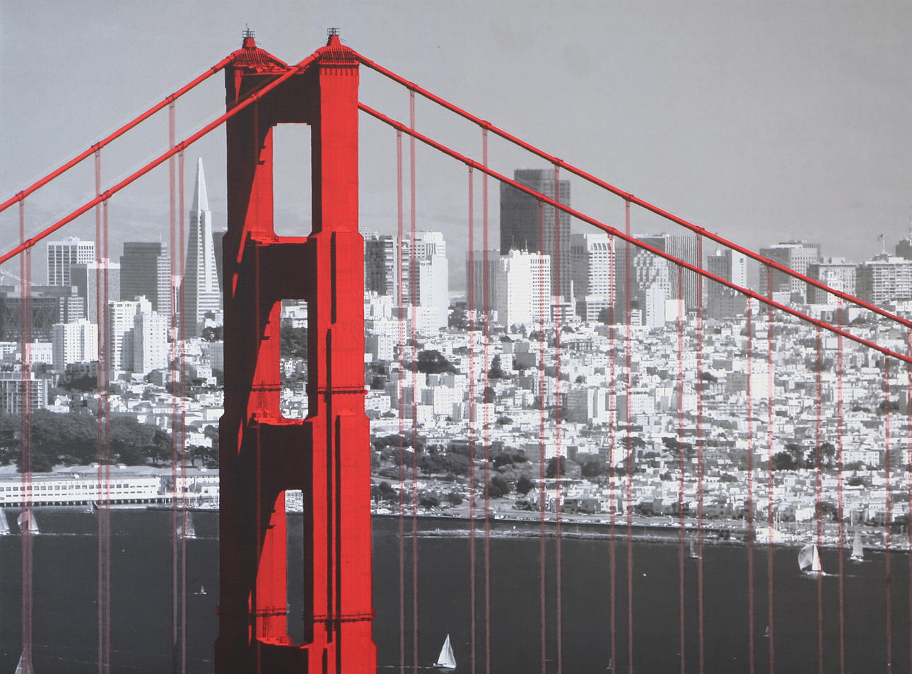 OKÄND KONSTNÄR. ”Punainen silta”, tulosta.