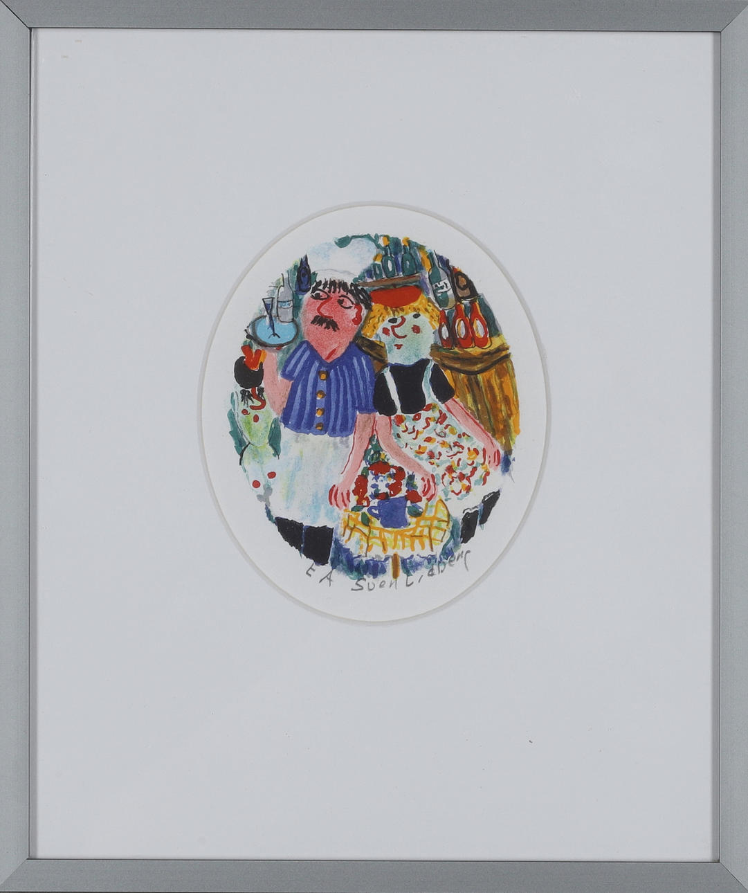 SVEN LIDBERG. lithograph in colours, signed and marked EA.