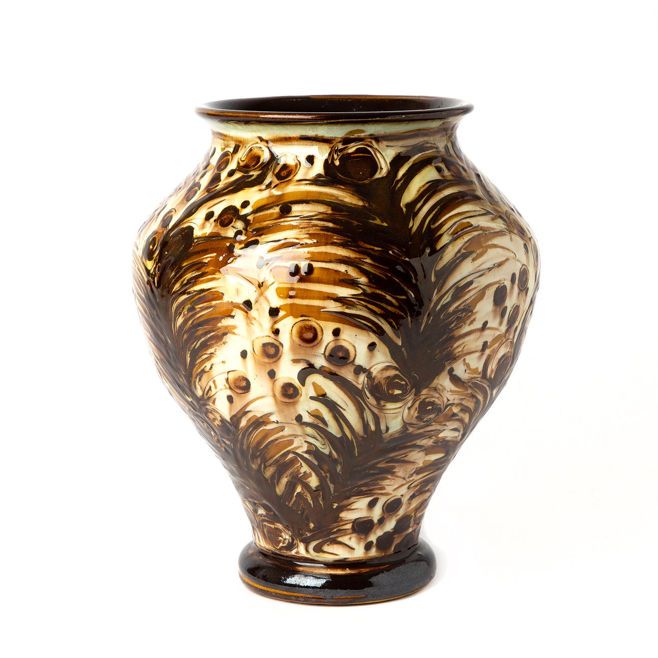 HERMAN KÄHLER. A ceramic vase, Denmark. Signed.