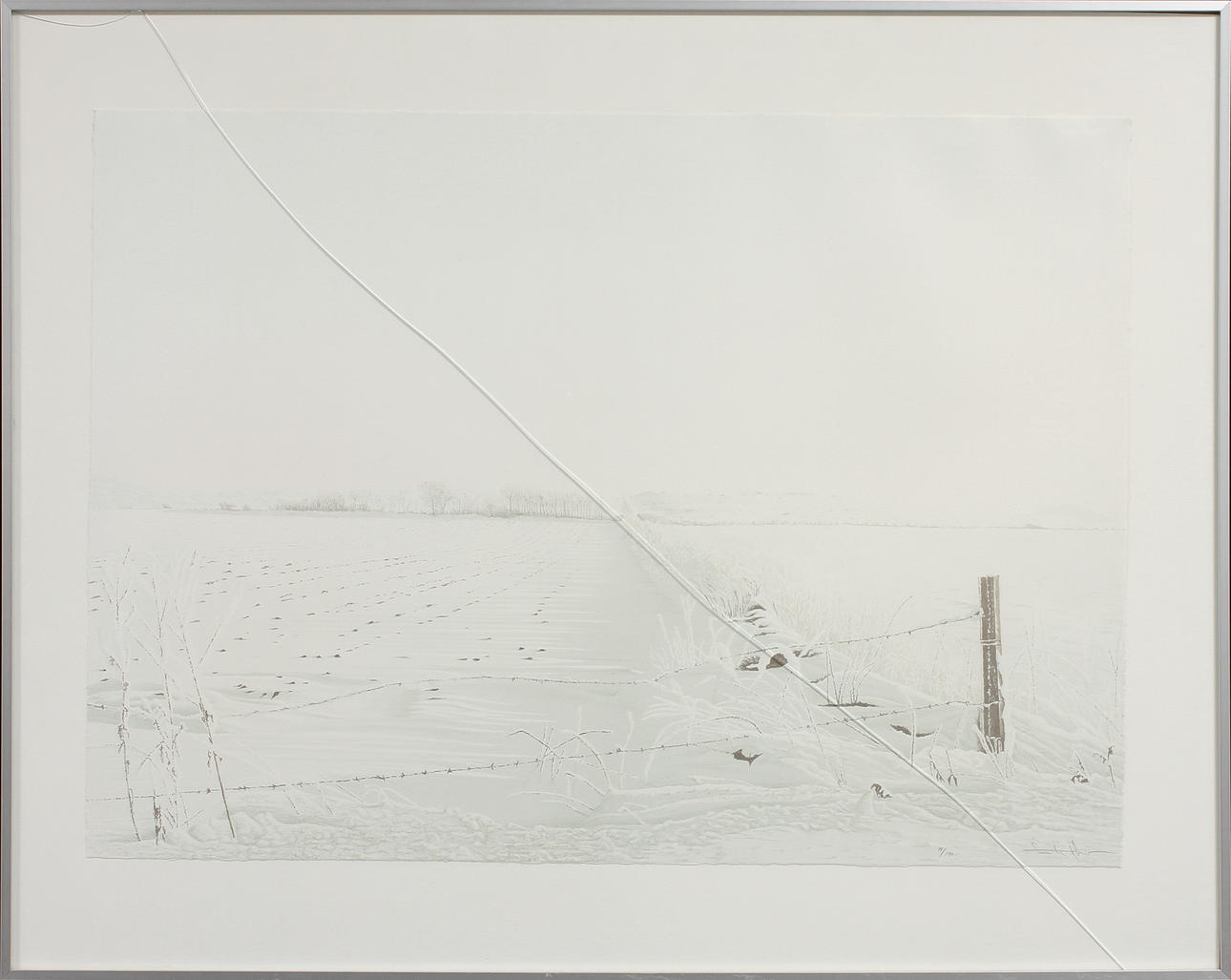 SVANTE PETRI. Vinterlandskap, färglitografi, signerad och numrerad 18/190.