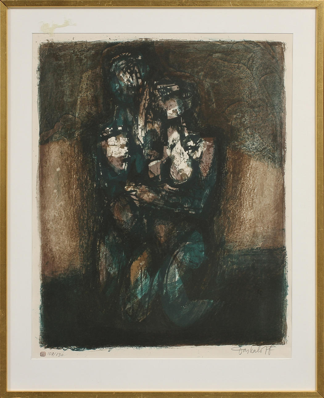 GEORGI DASKALOFF. Komposition, färglitografi, signerad och numrerad 108/130.