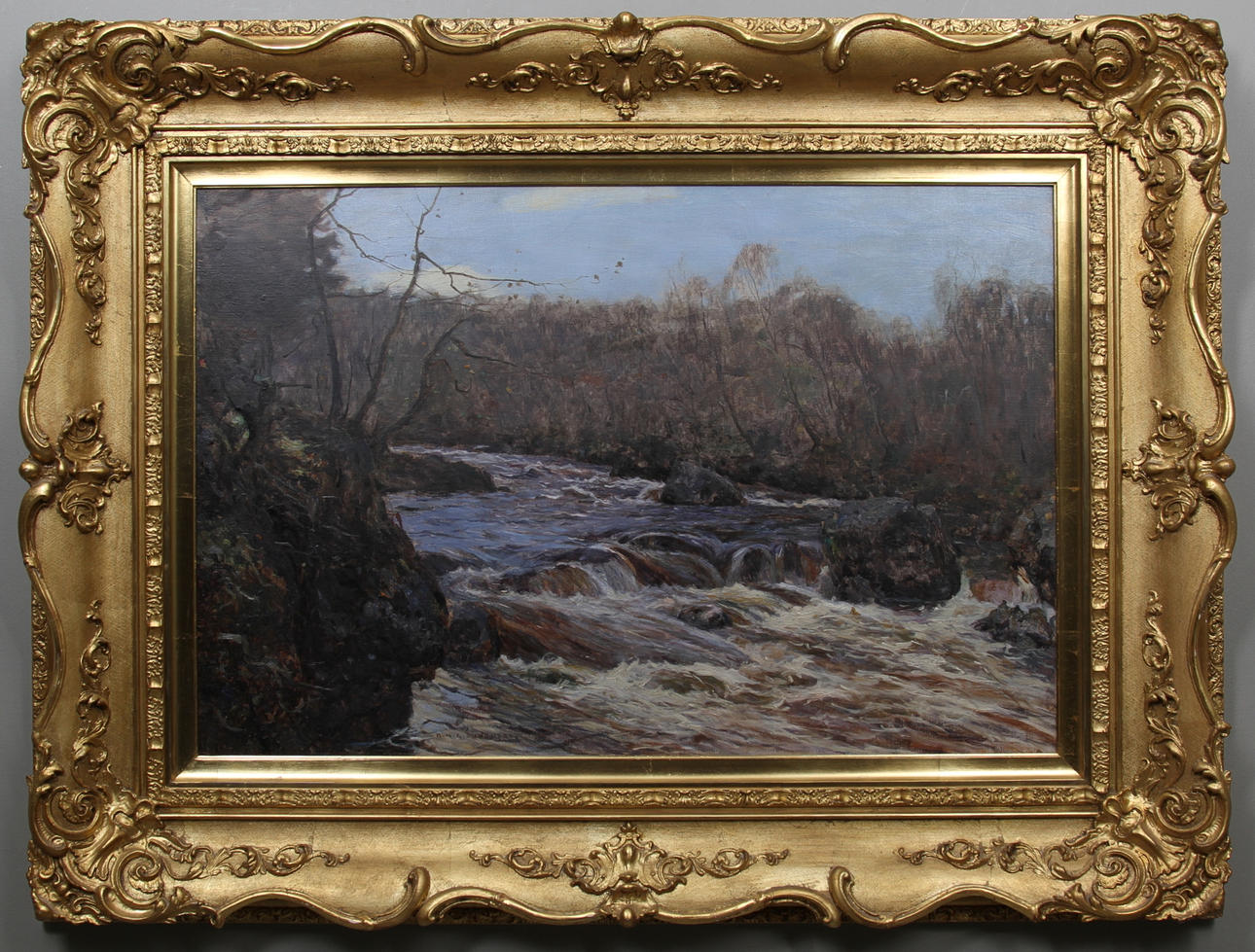 ROBERT MCGOWN COVENTRY. (1855-1914). "On the braan near Dunkelsh", olja på duk. Signerad.