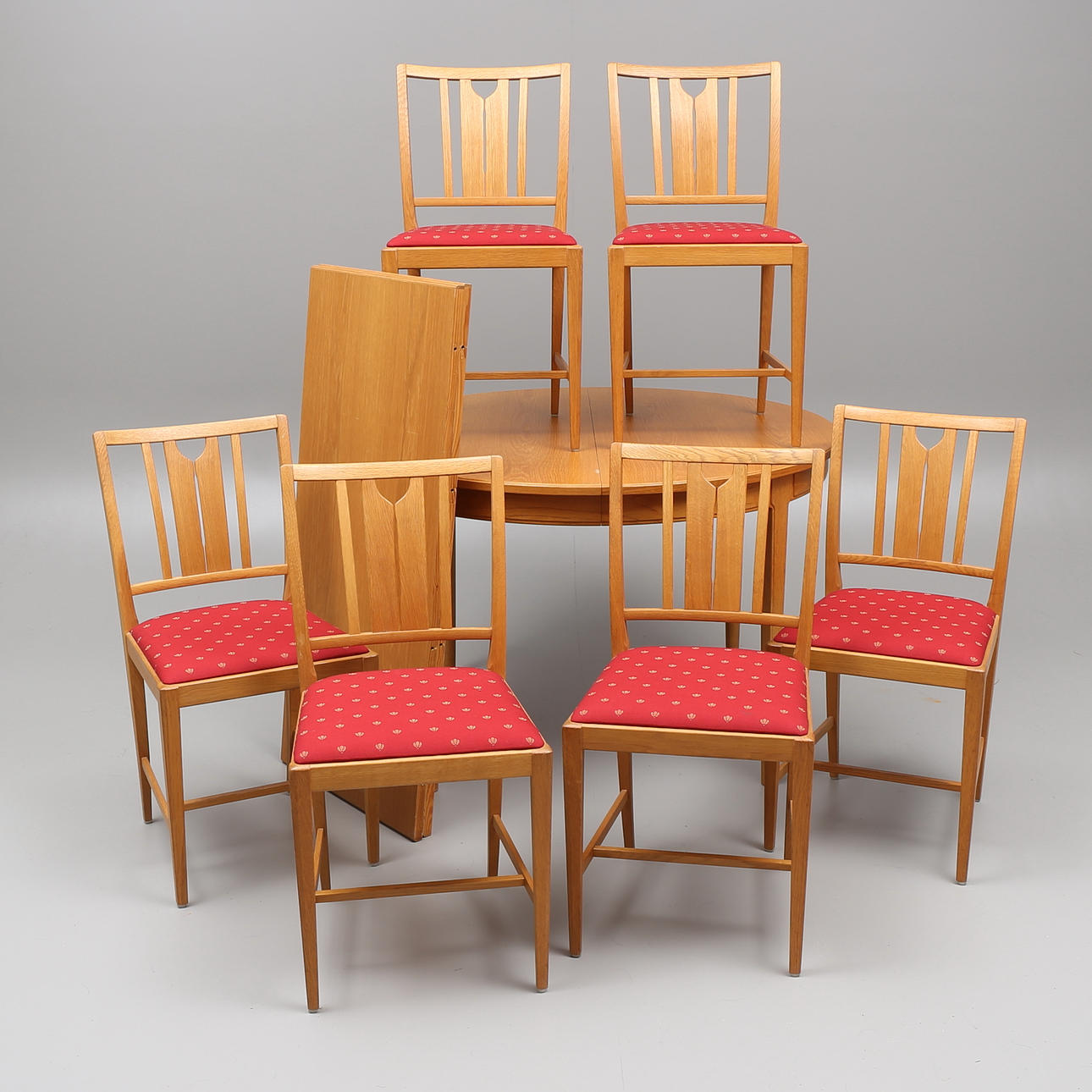 CARL MALMSTEN. Matsalsmöbel, 7 delar, Bodafors.