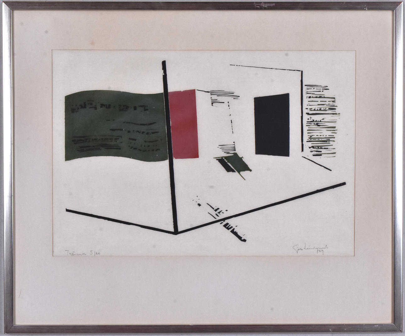 GÖSTA  LINDQVIST. Color lithography.