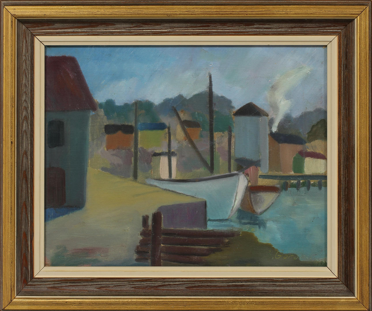 BROR GÖRANSSON. Kustbild, olja på duk, signerad.