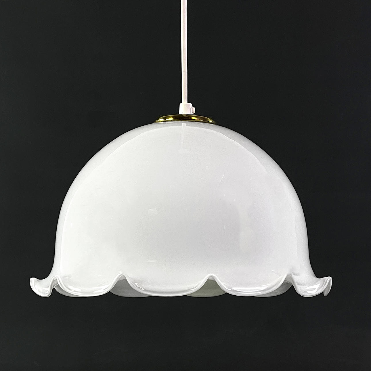 CEILING LAMP, white glass, Texa.