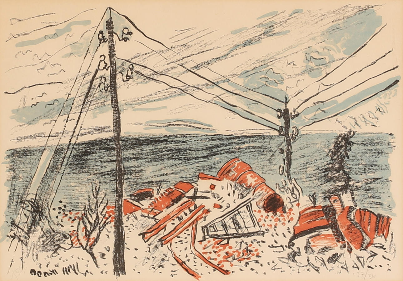 SVEN X:ET ERIXSON. Lithograph in colours, signed.