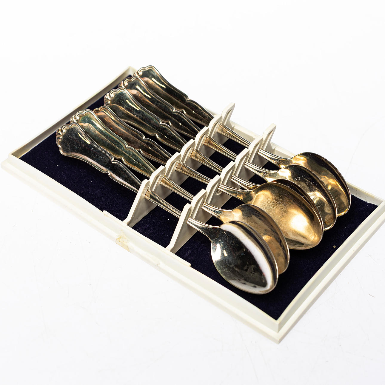 COFFEE SPOONS, 6 pcs, silver, approx. 54 g.