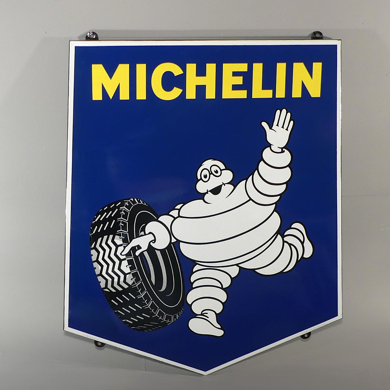 WERBESCHILD, „MICHELIN“, emailliertes Blech.