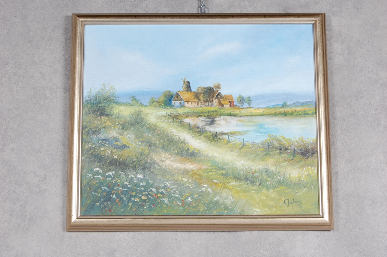 CARL JULIUS. olja på duk, signerad.