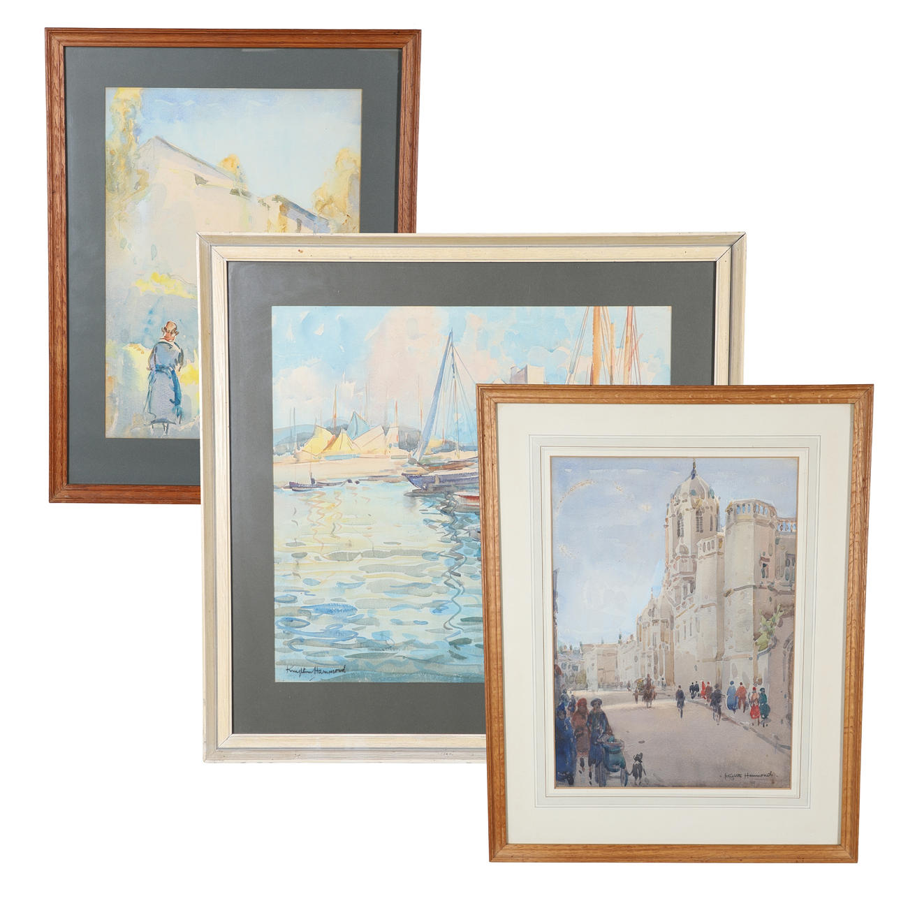 ARTHUR HENRY KNIGHTON HAMMOND (1875-1970). CHRIST CHURCH, OXFORD; FRENCH BOATS; A GROUP OF WOMEN.