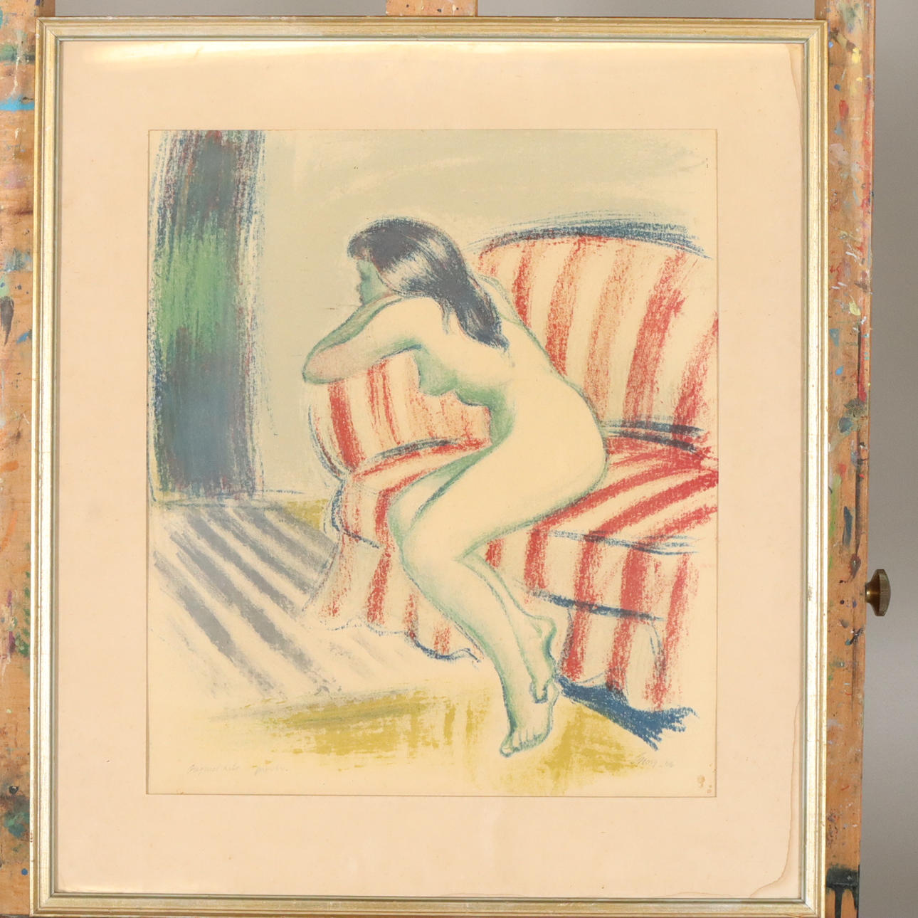 OIDENTIFIERAD KONSTNÄR. Lithography, signed.