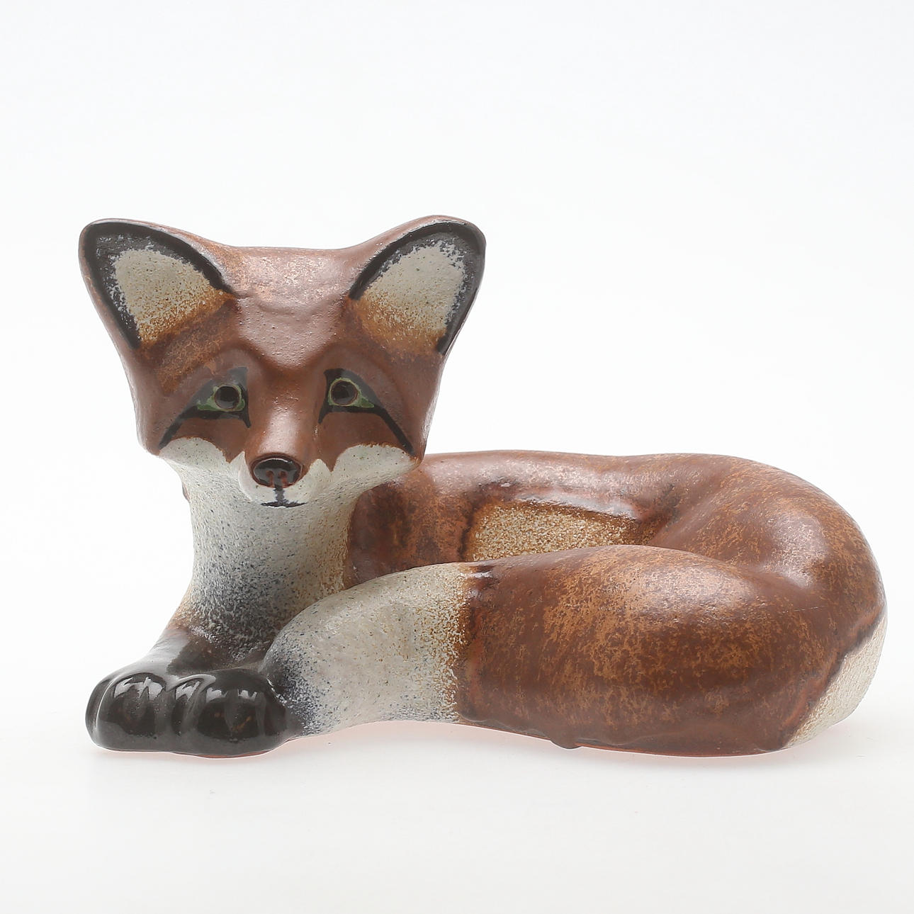 FIGURIN, räv, keramik, Thomas Hellström, Nittsjö, 1900-talets andra hälft.