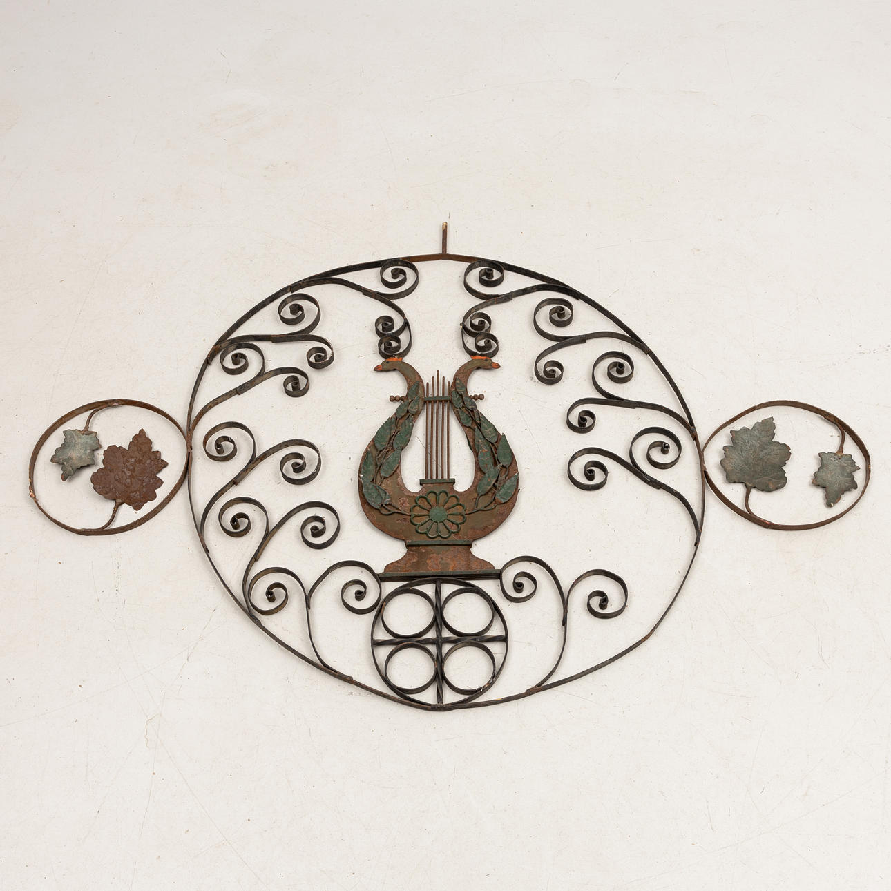 DECOR ELEMENTS, wrought, reportedly from Bellmansro, Stockholm.