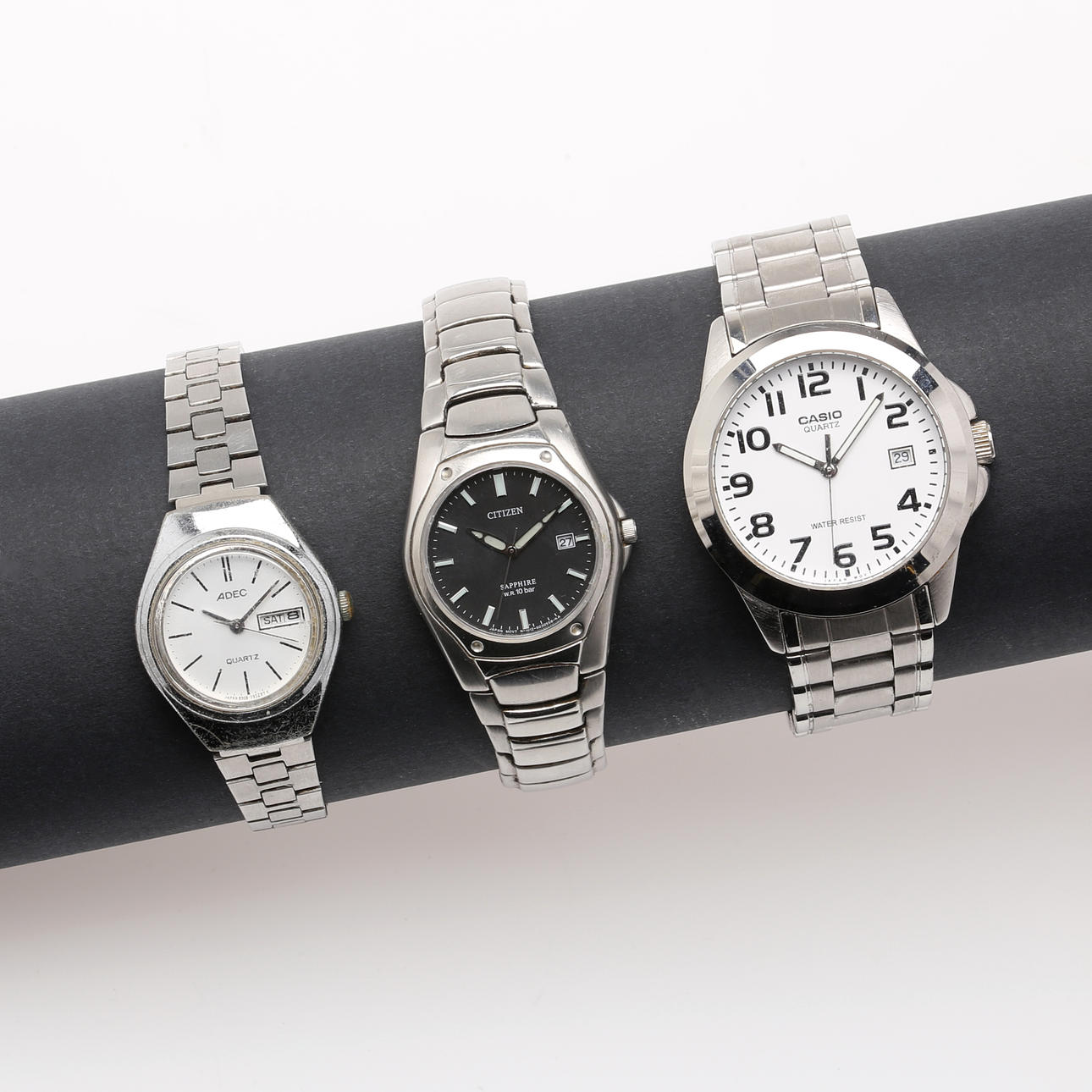 ARMBANDSUR 3 st, Casio / Citizen / Adec, quartz.