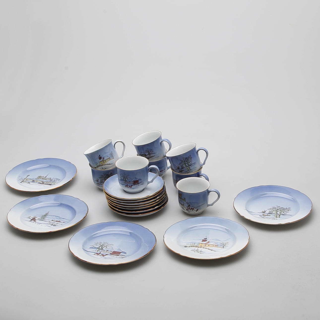 KAFFESERVIS, Christinehof, 20 delar, exclusive edition med vintermotiv.