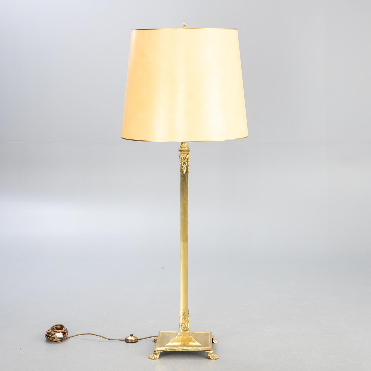 Brass floor lamp, England, 20. Jh.