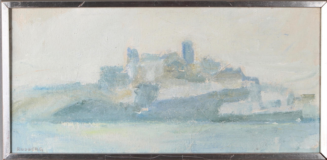 GUSTAV RYDBERG. olja på pannå, signerad.