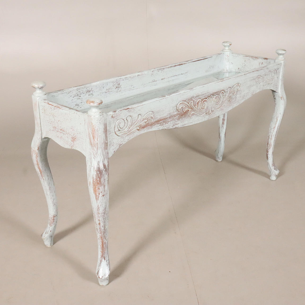 FLOWER TABLE, Painted wood.