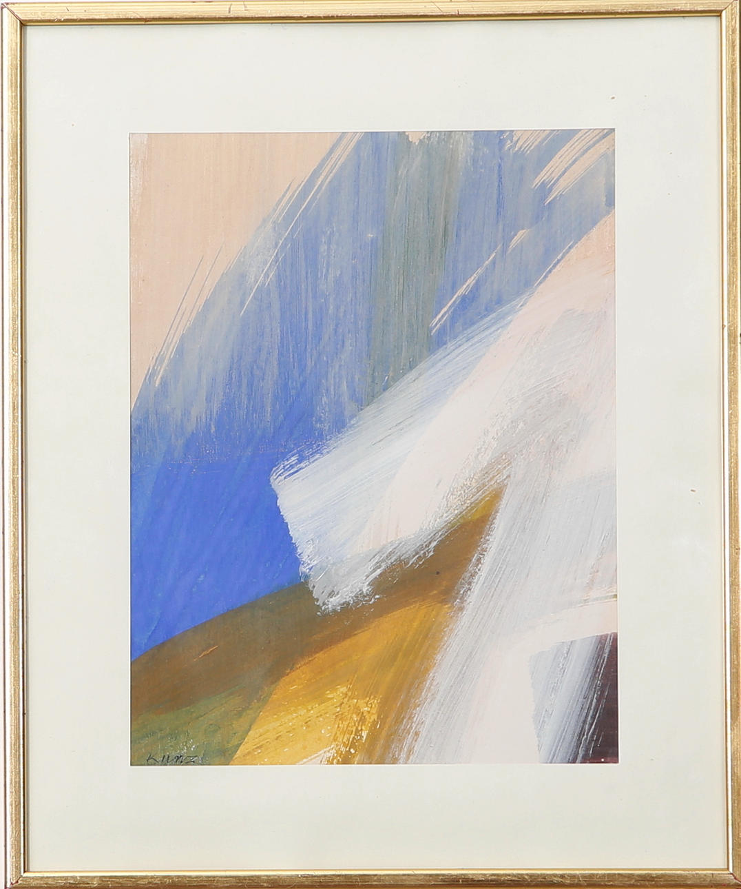 DONALD KUNZ. Komposition, blandteknik, signerad Kunz.